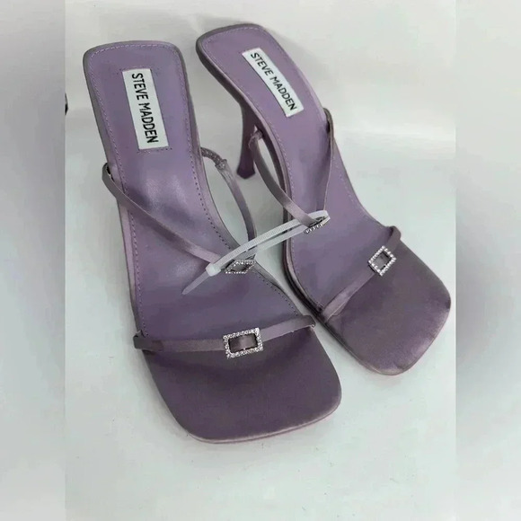 Steve Madden Women's Purple Aislinn Jewel Heel Sandals Size 8.5 - Picture 4 of 6